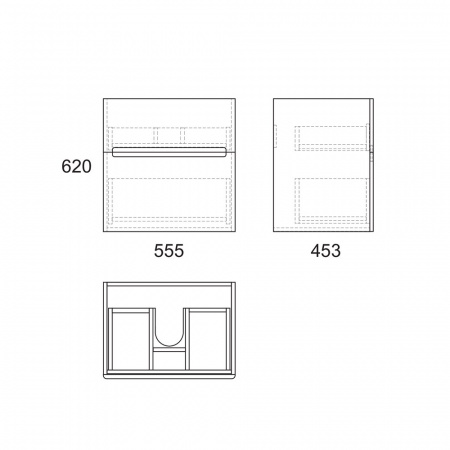 Тумба под раковину OWL 1975 Nyborg 60 OW06.01.00 фото