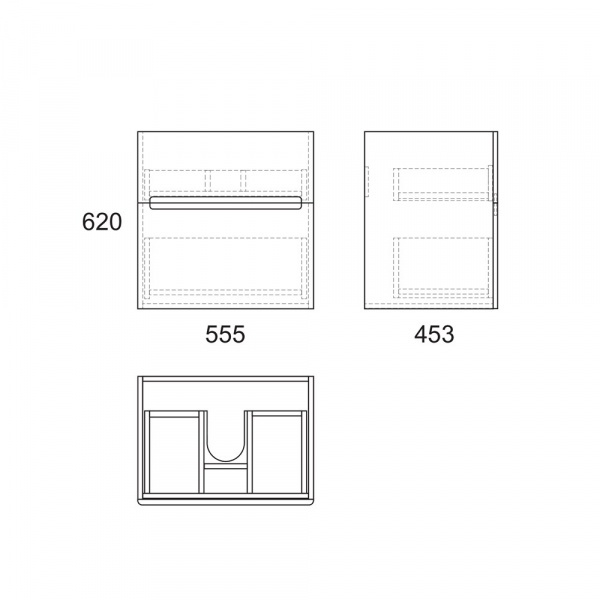 Тумба под раковину OWL 1975 Nyborg 60 OW06.01.00 фото