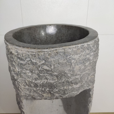 Раковина напольная из мрамора Grey MN-01498 (43*43*90) фото