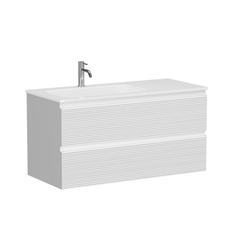 Тумба под раковину Sancos Folk FL100LW белая, левая фото