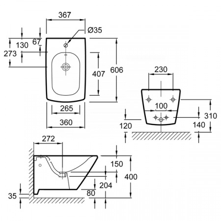 Биде подвесное Jacob Delafon Escale E1298 фото