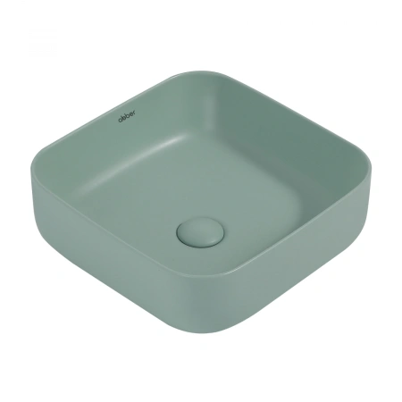 Накладная раковина Abber Rechteck AC2211MCG 38x38 зеленая матовая фото