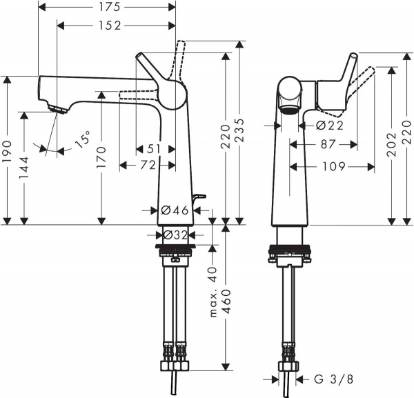 Смеситель для раковины Hansgrohe Talis S 72113000 фото