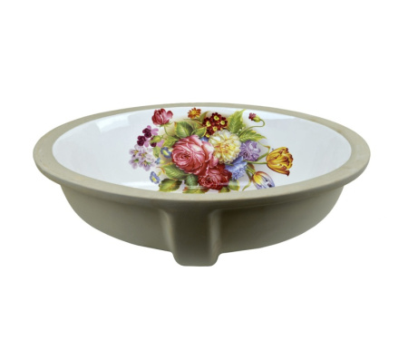 Встраиваемая раковина Bronze de Luxe Alsace 1707 49x40 с розой фото