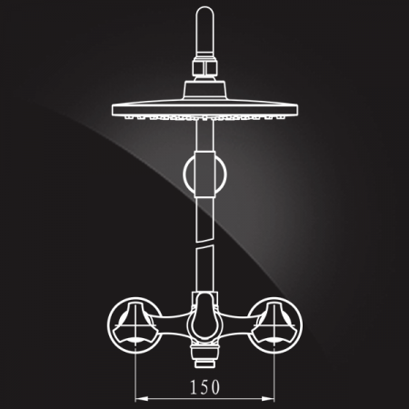 Душевая система (стойка) Elghansa New Wave delta 3707593-2A фото