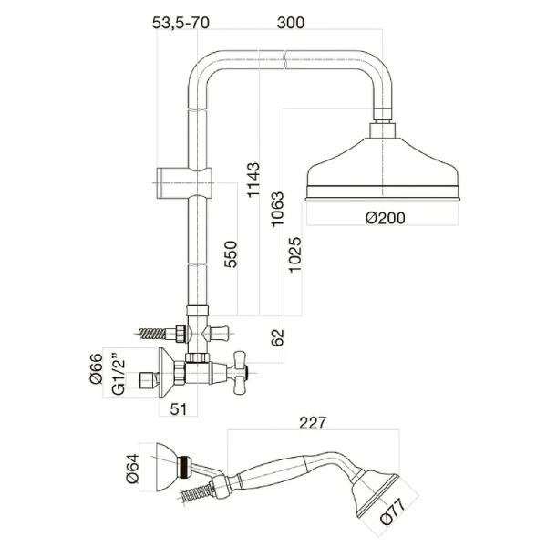 Душевая система Webert Armony AM760405015 Хром фото