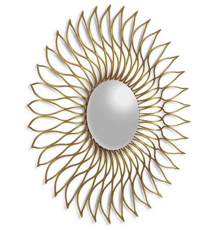 Зеркало сферическое в металлической раме солнце Art-zerkalo Helios MH2132DBS 86x86 фото