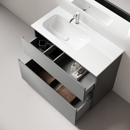 Тумба под раковину Sancos Folk Floor FL100FLES Ergraut soft фото