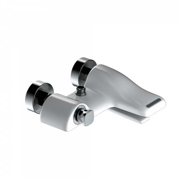 Смеситель для ванны с душем Timo Helmi 4024/00-16Y хром/белый фото