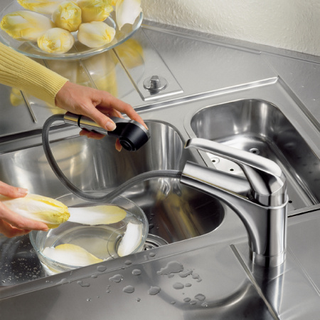 Смеситель для кухни Ideal Standard Cerasprint New B5348AA с выдвижным душем фото