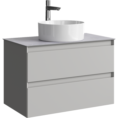 Тумба под накладную раковину Aqwella Geometria 80 GE01082ST серый туман фото