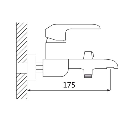 Смеситель для ванны с душем Oute T24K T2402K фото