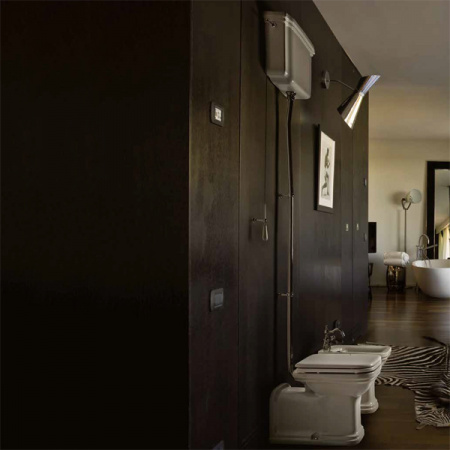 Унитаз напольный с высоким бачком Kerasan Waldorf 411601bi хром фото