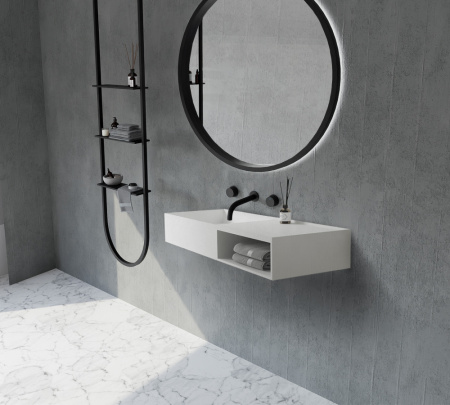 Раковина подвесная Abber Stein AS2649-1.2 120x40 белая матовая фото