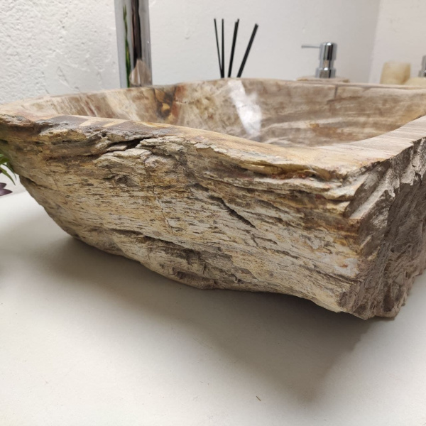 Накладная раковина из окаменелого дерева Fossil Basin OD-01258 (48*40*17) фото
