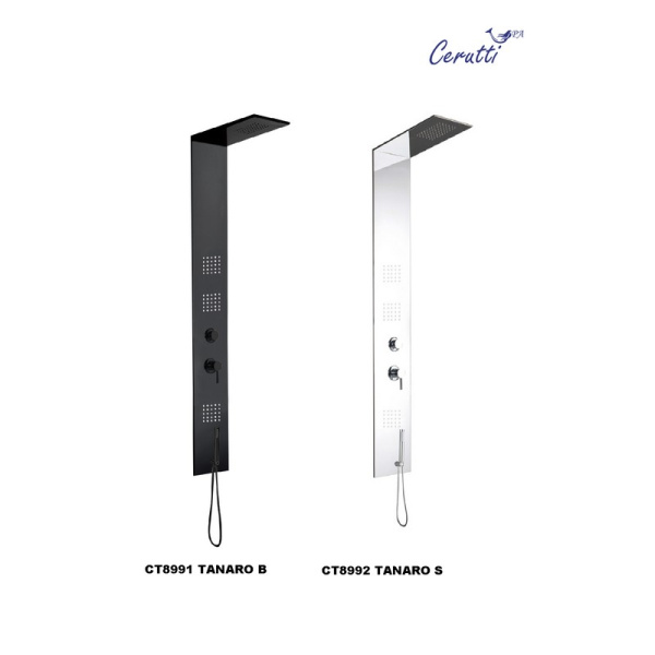 Душевая панель Cerutti SPA Tanaro СТ8991 черный глянец фото