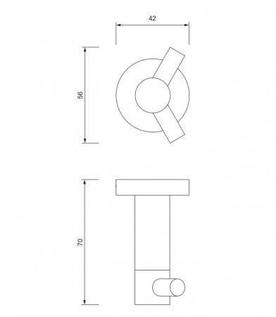 Крючок для ванной двойной Omnires Modern Project MP60120BL черный фото