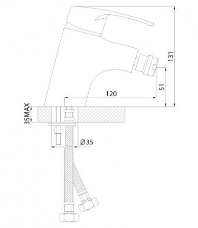Смеситель для биде Rossinka F F40-51 фото