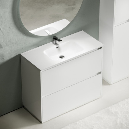Тумба под раковину Sancos Libra Floor LB100FW белая фото