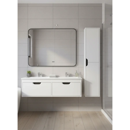 Тумба под двойную раковину Uperwood Modul 120 TModul120WG белая/графит фото