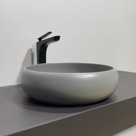 Накладная раковина Comforty 114MH 00-00012229 41x41 светло-серая матовая фото