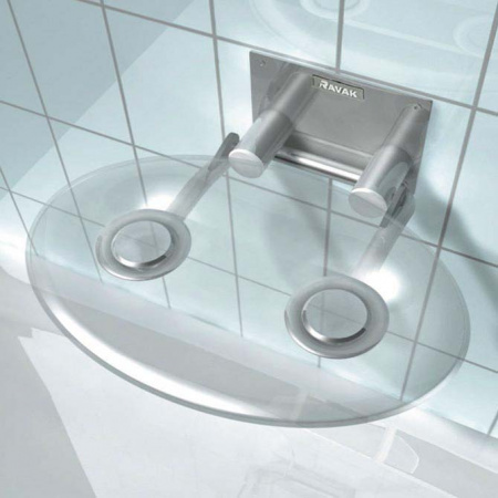 Унивеpсальное сиденье для душа Ravak Ovo-P B8F0000000 прозрачное фото