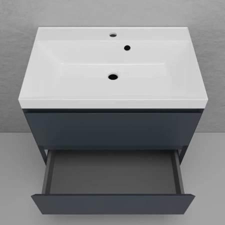 Тумба подвесная под раковину Style Line Манхэттен 70 ЛС-00002363 графит фото