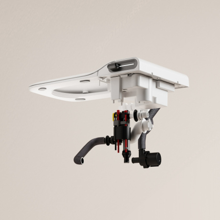 Электронный унитаз-биде импульсный Abber Rechteck AC1215S с инсталляцией AC0101P2 фото