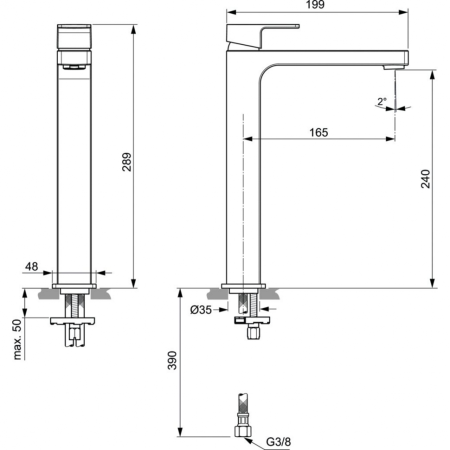 Смеситель для раковины Ideal Standard EDGE A7114AA фото
