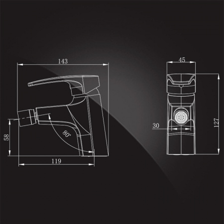 Смеситель для биде Elghansa Monica White 4622519-White фото