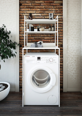 Стеллаж для хранения над стиральной машиной Sanflor 64 82613187 белый фото