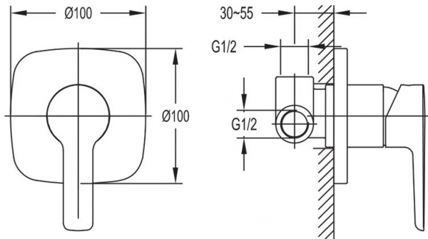 Смеситель для душа Cezares Tesoro TESORO-F-DIM-01 фото