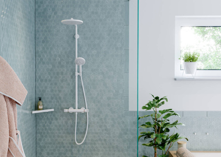 Угловая полка для ванны Hansgrohe AddStoris 41741700 белая матовая фото