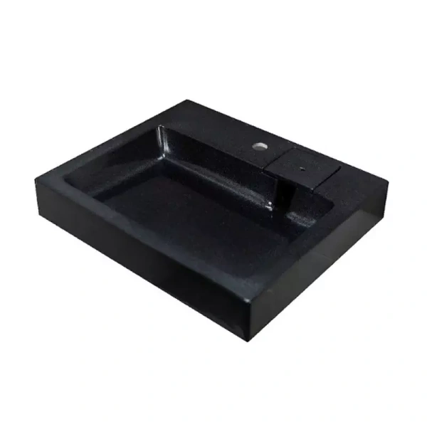 Раковина над стиральной машиной с кронштейнами Stella Polar Солярис SP-00001339 60x50 черный металлик фото