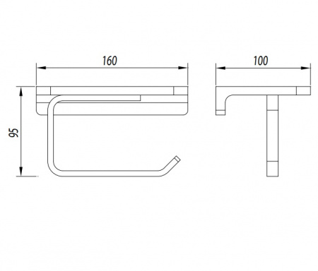 Держатель для туалетной бумаги Omnires Uni UN10525CR хром фото