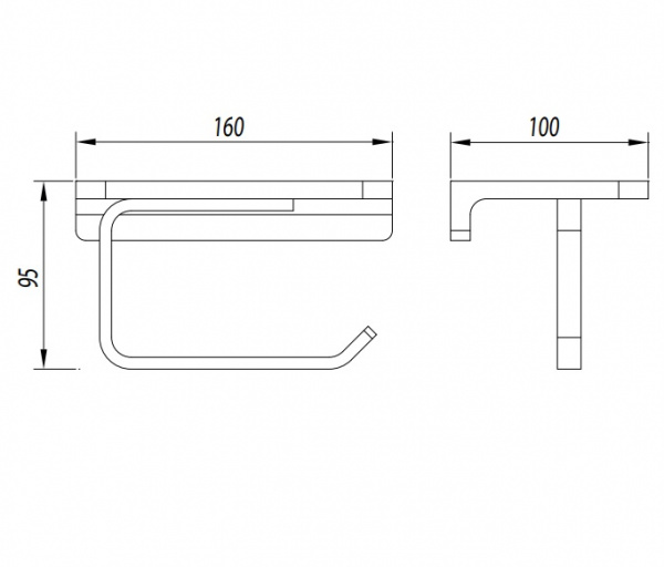 Держатель для туалетной бумаги Omnires Uni UN10525CR хром фото