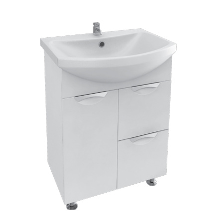 Тумба Bas Ария с раковиной Сантек Балтика 60 см фото