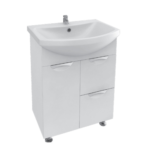 Тумба Bas Ария с раковиной Сантек Балтика 65 см фото