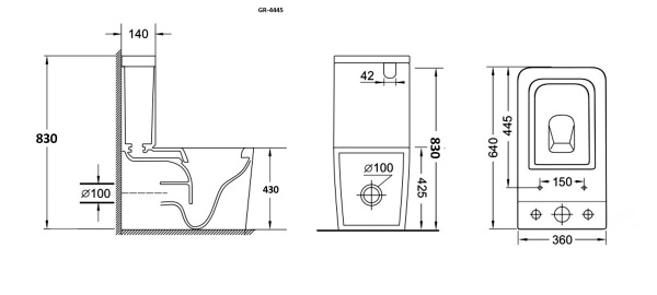 Унитаз напольный Grossman GR-4445S с сиденьем фото