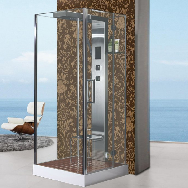 Душевая кабина с гидромассажем и паром Acquazzone Nikita 90SW 90х90х215 фото