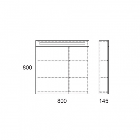 Зеркало-шкаф OWL 1975 Nyborg 80 OW06.07.00 фото