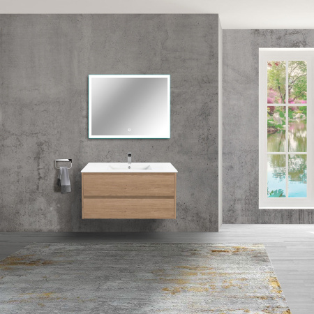 Тумба под раковину Vincea Gio VMC-2G100NO N.Oak 100 см фото