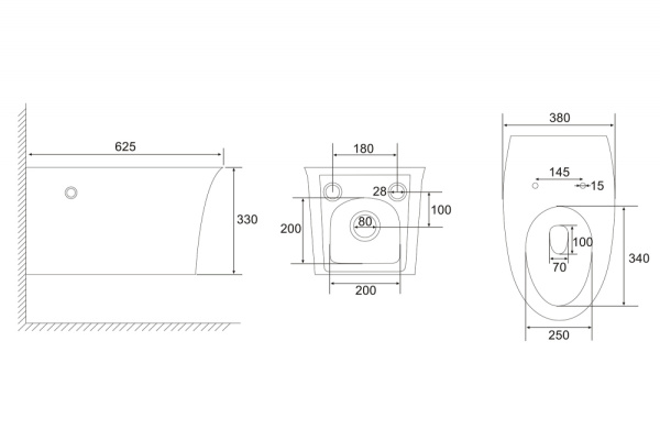 Подвесной унитаз с импульсным смывом Abber Bequem AC1124P фото