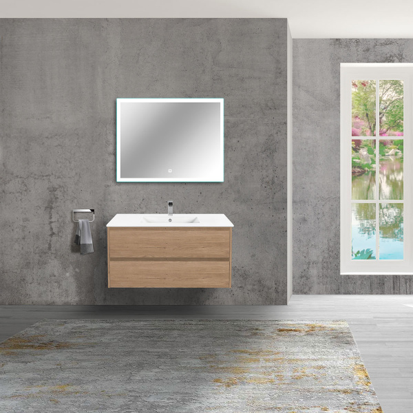 Тумба под раковину Vincea Gio VMC-2G100NO N.Oak 100 см фото