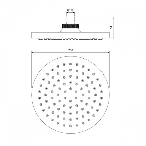 Верхний тропический душ Iddis Built-in Shower Accessories 00120RPi64 фото