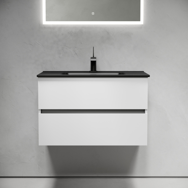 Тумба под раковину Sancos Urban UR80W белый глянец фото