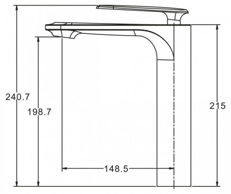 Высокий смеситель для раковины BelBagno Gello GEL-LMC-CRM фото