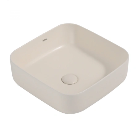 Накладная раковина Abber Rechteck AC2211MBE 38x38 бежевая матовая фото