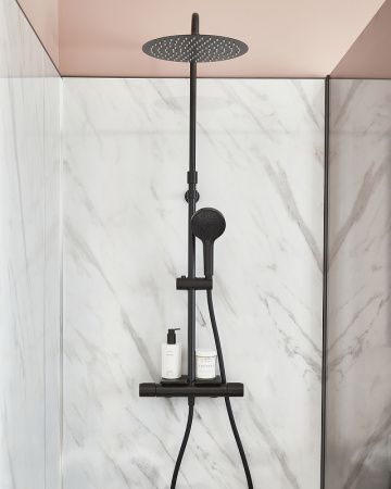 Душевая система (стойка) Jacob Delafon Metro E26589-BL с полкой фото