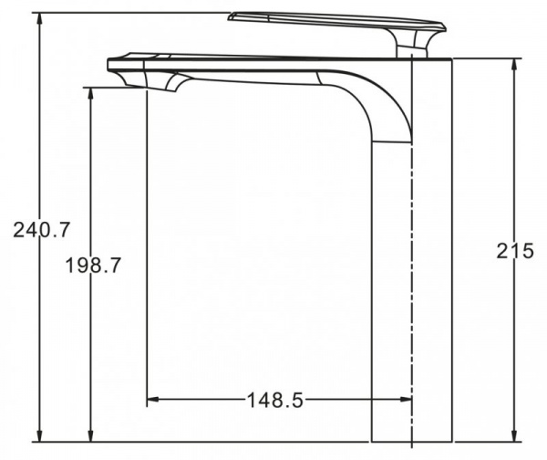 Высокий смеситель для раковины BelBagno Gello GEL-LMC-CRM фото